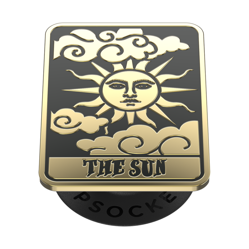 Enamel Tarot Card Sun — Adhesive PopGrip image number 1