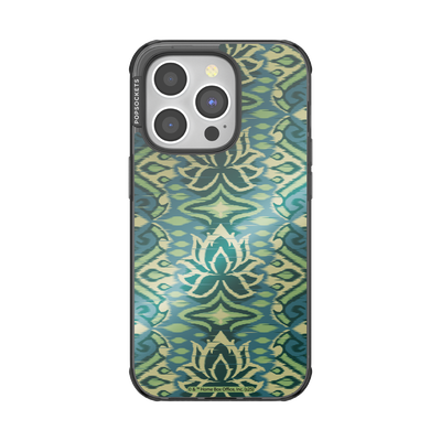 Mirror White Lotus Textile — iPhone 14 Pro MagSafe Case