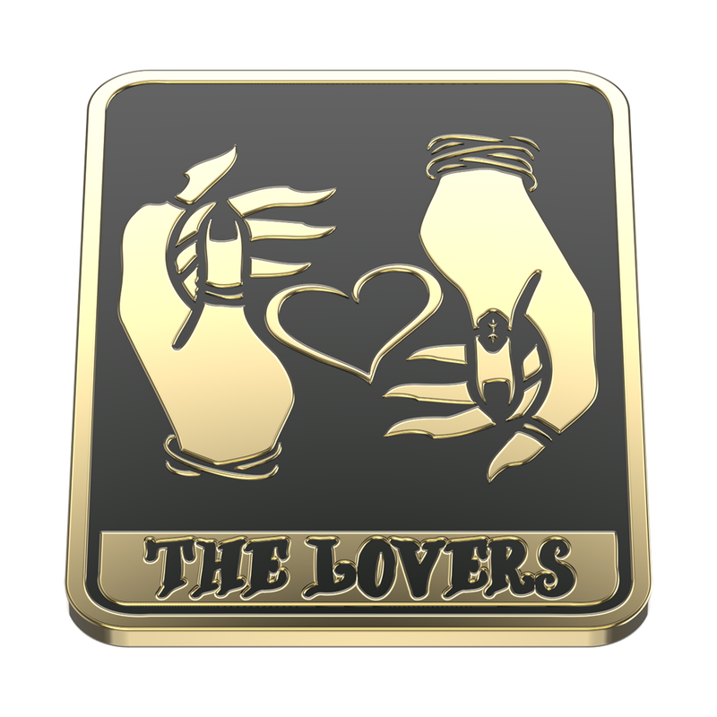 Enamel Tarot Card The Lovers — Adhesive PopGrip image number 9