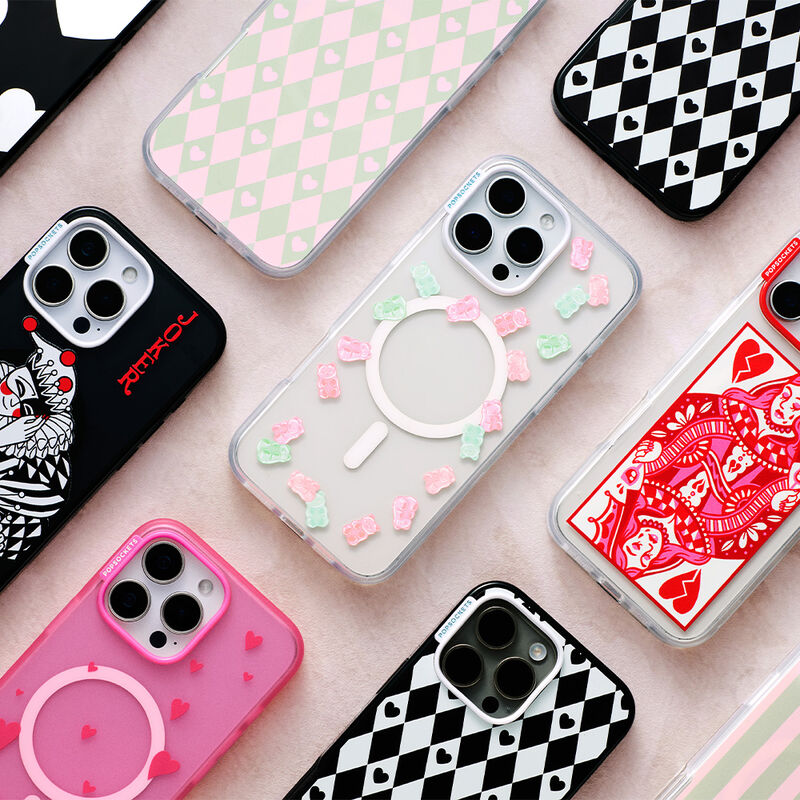 Harlequin Hearts Black — iPhone 16 MagSafe Case image number 2