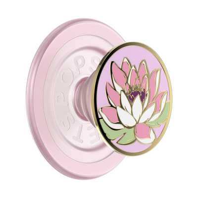 Enamel Water Lily — PopGrip for MagSafe - Round
