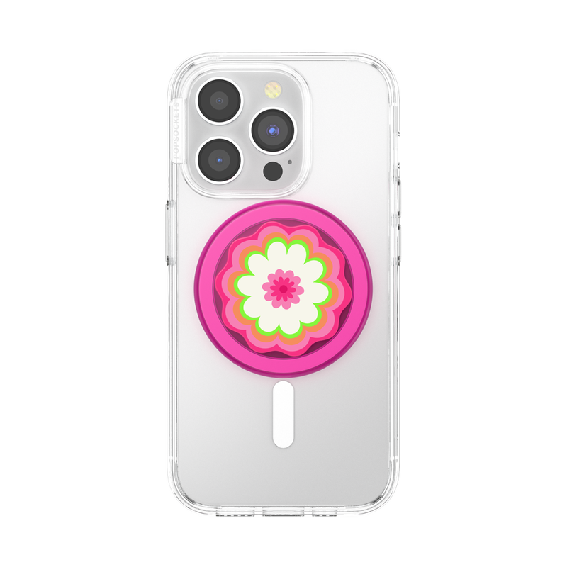 Molded Flower Kaleidoscope Pink — MagSafe PopGrip image number 3