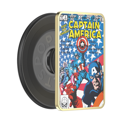 Enamel Captain America Comic Book — MagSafe PopGrip