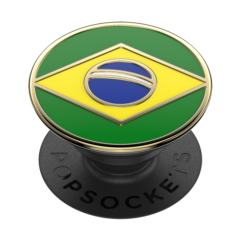 Enamel Brazilian Flag — Adhesive PopGrip image number 0