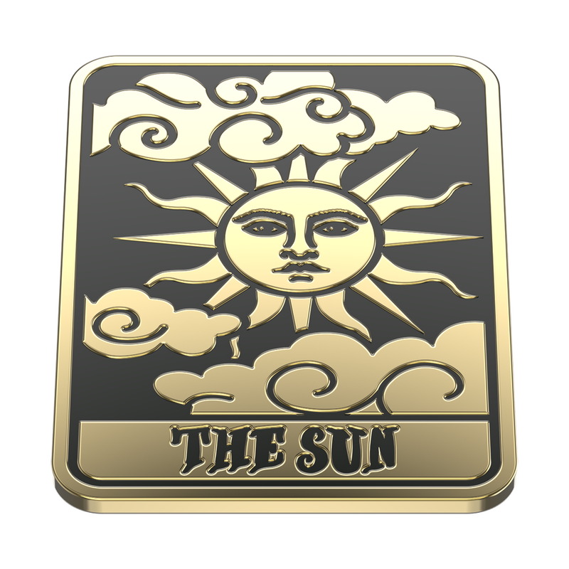 Enamel Tarot Card Sun — Adhesive PopGrip image number 9