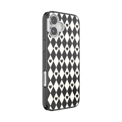 Secondary image for hover Harlequin Hearts Black — iPhone 16 Plus MagSafe Case