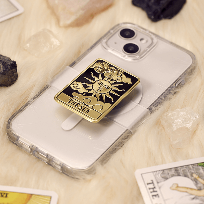 Enamel Tarot Card Sun — Adhesive PopGrip image number 3