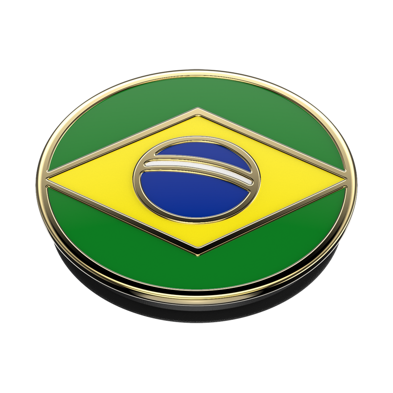 Enamel Brazilian Flag — Adhesive PopGrip image number 2