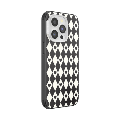 Secondary image for hover Harlequin Hearts Black — iPhone 14 Pro MagSafe Case