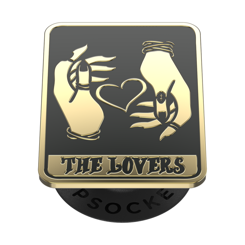 Enamel Tarot Card The Lovers — Adhesive PopGrip image number 1