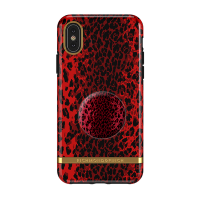 Richmond & Finch Case Red Leopard +Matching PopGrip