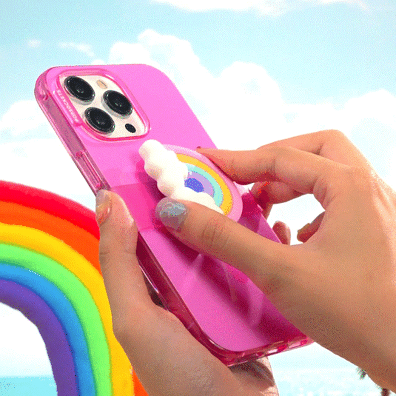 PopOut Rainbow Fluff — Adhesive PopGrip image number 1
