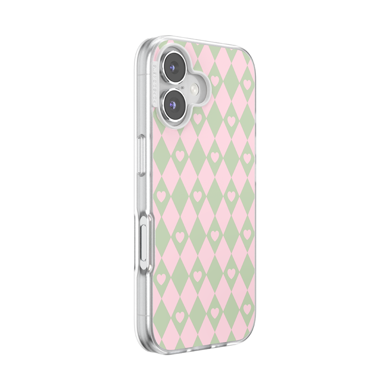 Harlequin Hearts Pink — iPhone 16 MagSafe Case image number 1