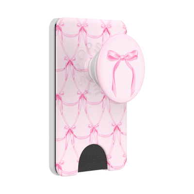 Satin Bow Blush — MagSafe PopWallet+