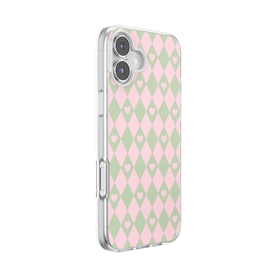 Secondary image for hover Harlequin Hearts Pink — iPhone 16 Plus MagSafe Case