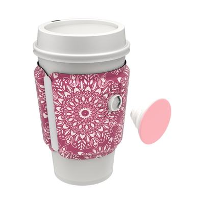 Secondary image for hover PopThirst Cup Sleeve Boysenberry Mandala