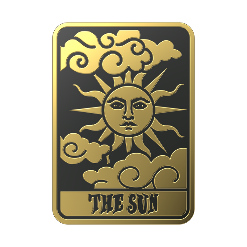 Enamel Tarot Card Sun — Adhesive PopGrip image number 0