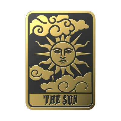 Enamel Tarot Card Sun